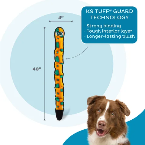 Outward Hound Durablez 蛇型耐咬玩偶（橘／XL） 3