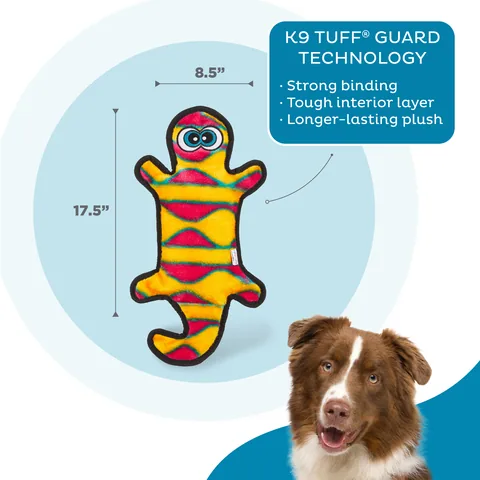 Outward Hound Durablez 壁虎造型耐久絨毛玩具（橘／L） 3