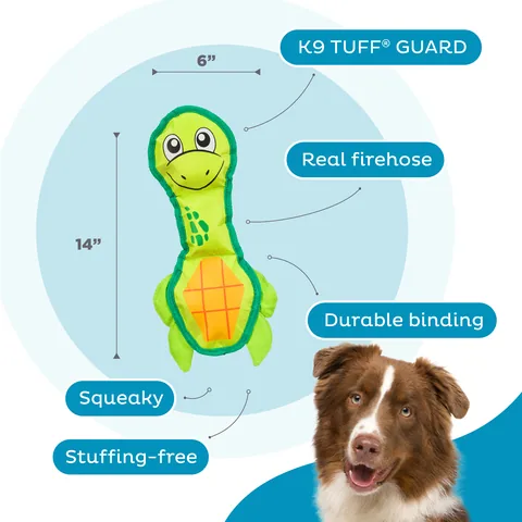 Outward Hound Fire Biterz 海龜造型耐咬絨毛玩具（綠／M） 3