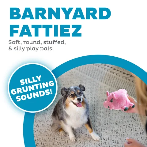 Outward Hound Fattiez 小豬造型絨毛玩具（粉／S） 2