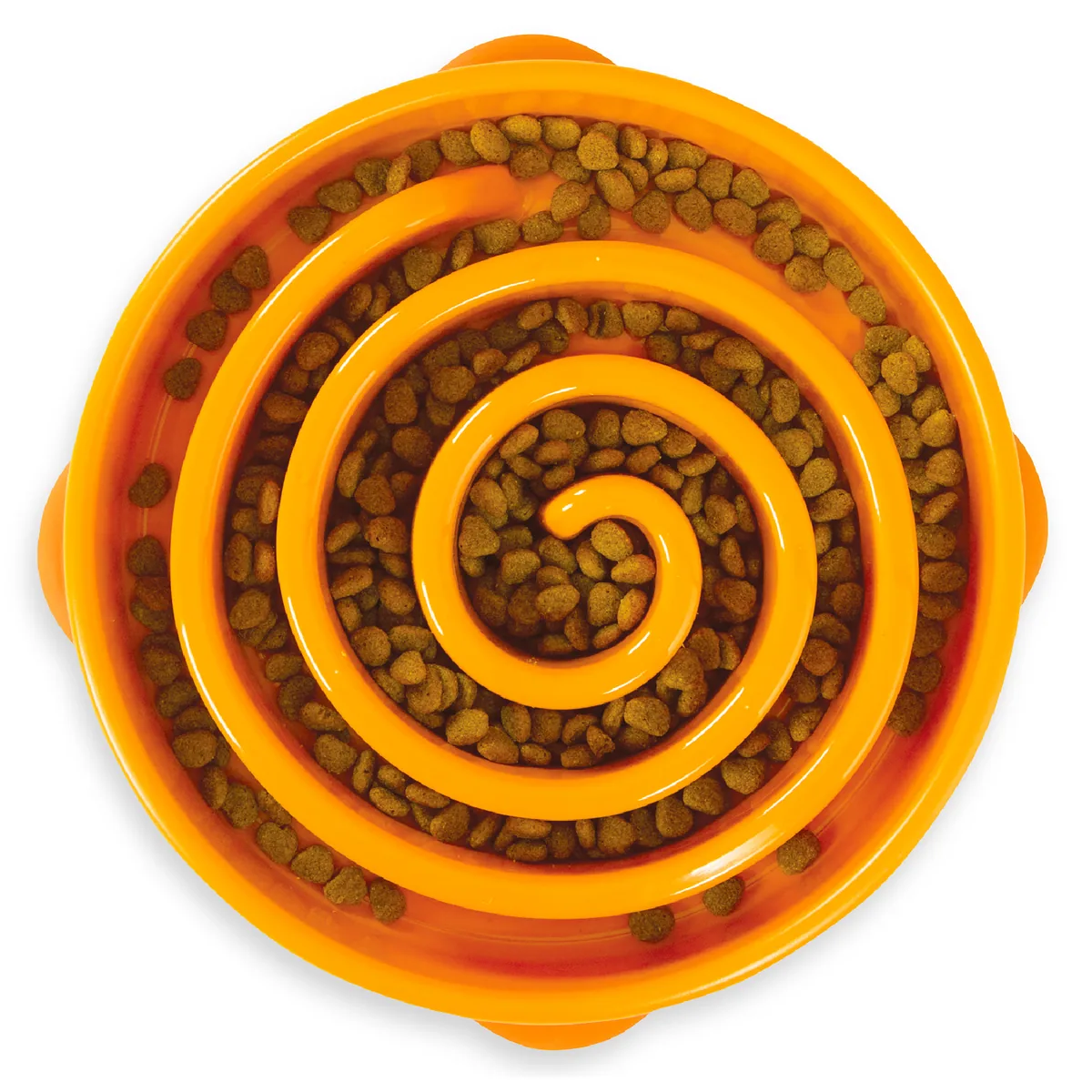 Outward Hound Fun Feeder Swirl 慢食碗（橘／L）