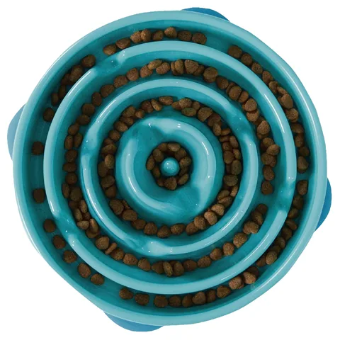 Outward Hound Fun Feeder Drop – Turquoise, Large