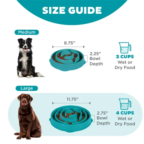 Outward Hound Fun Feeder Drop 慢食碗（松石綠／L） 5