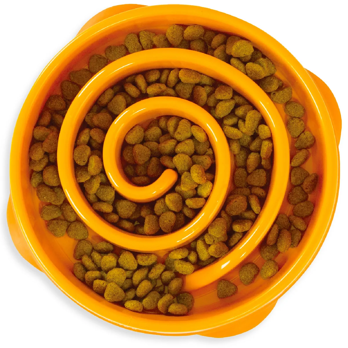 Outward Hound Fun Feeder Swirl 慢食碗（橘／M）