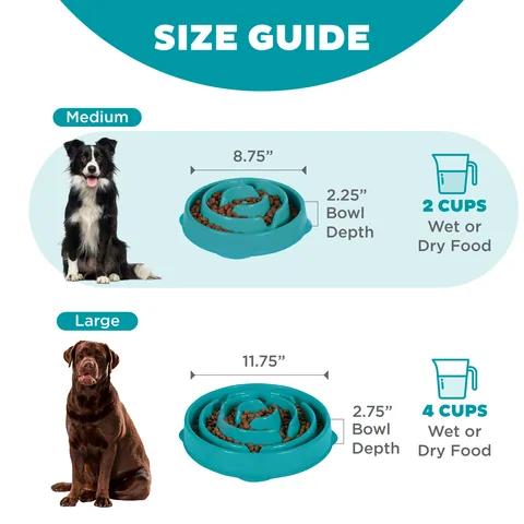 Outward Hound Fun Feeder Drop 慢食碗（松石綠／M） 5