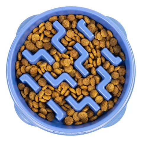 Outward Hound Fun Feeder Notch – Blue, Medium