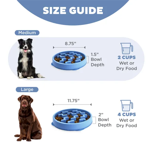 Outward Hound Fun Feeder Notch 慢食碗（藍／M） 5