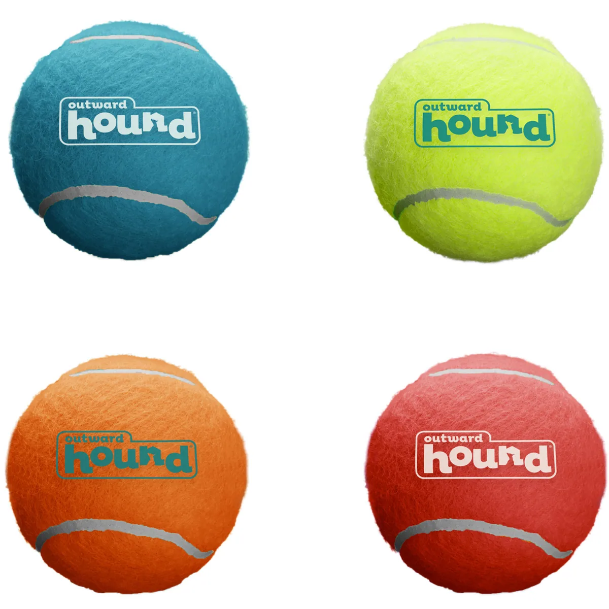 Outward Hound Squeaker Ballz 發聲網球 4入（多色／S）