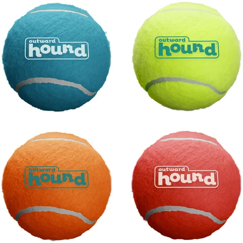 Outward Hound Squeaker Ballz – Multicolor, Medium, 4-Pack