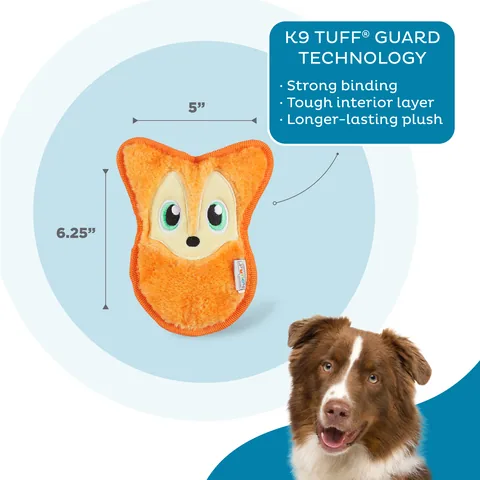 Outward Hound Durablez 狐狸造型耐咬絨毛玩具（橘／XS） 3