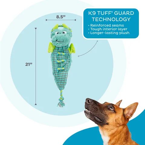Outward Hound Ropiez 龍造型繩結絨毛玩具（多色／L） 3
