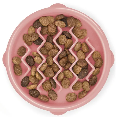 Outward Hound Fun Feeder Wave – Pink, Small