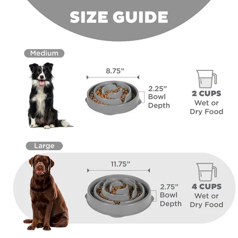 Outward Hound Fun Feeder Drop 慢食碗（灰／L） 5