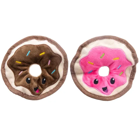 Outward Hound Durablez Donut Dog Toy – Multicolor, X-Small, 2-Pack