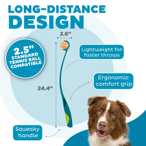 Outward Hound Launch A Ball Squeak 吱吱網球發射器（松石綠） 3