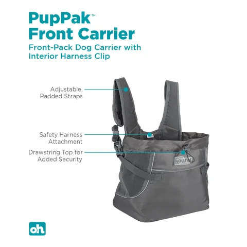Outward Hound PupPak Front Carrier 寵物胸前背袋（灰／M） 2