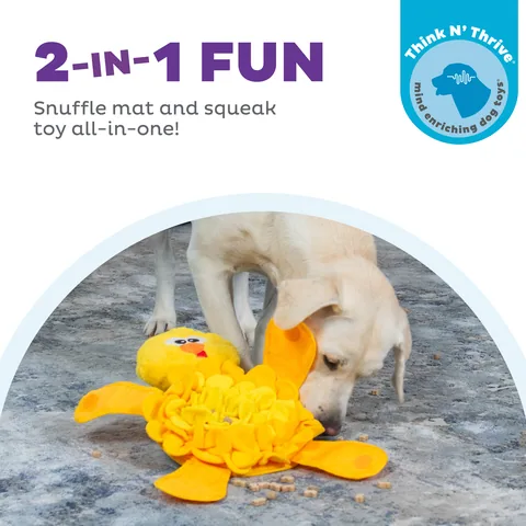 Outward Hound Snuffle Palz Chicken Dog Toy – Yellow, Large 2
