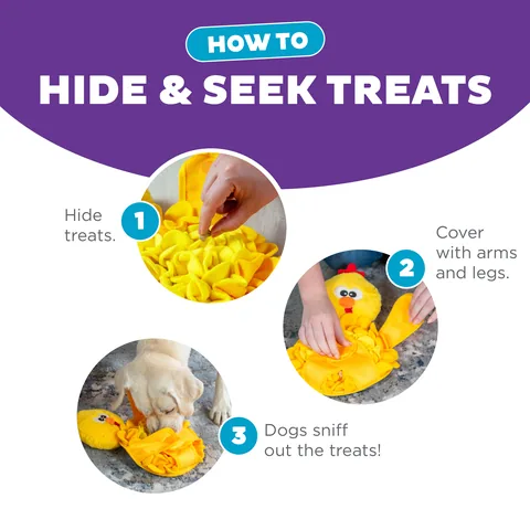 Outward Hound Snuffle Palz Chicken Dog Toy – Yellow, Large 4