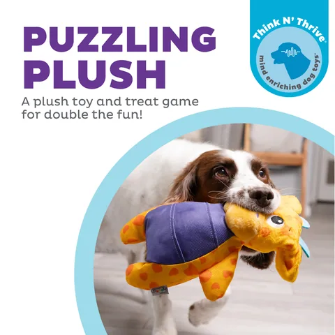 Outward Hound Nina Ottosson Puzzle Palz 長頸鹿造型解謎絨毛玩具（黃） 2
