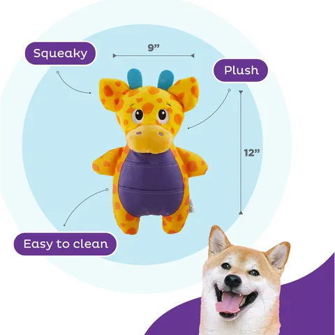 Outward Hound Nina Ottosson Puzzle Palz 長頸鹿造型解謎絨毛玩具（黃） 3