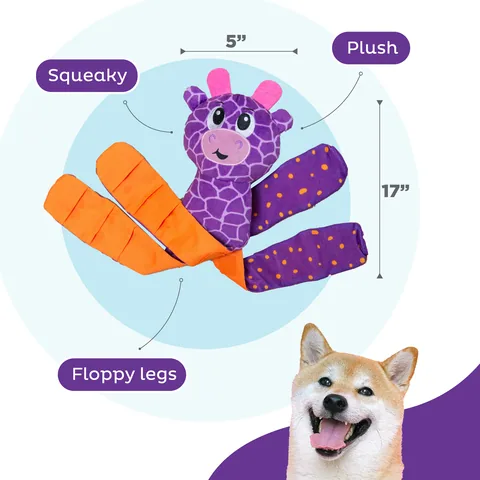 Outward Hound Nina Ottosson Silly Legz 長頸鹿造型解謎絨毛玩具（紫） 3