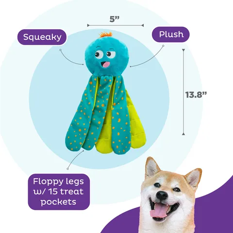 Outward Hound Silly Legz 章魚造型抽拉益智玩具（藍） 3