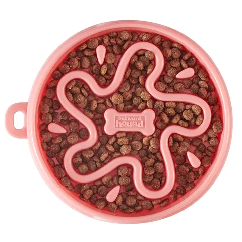 Outward Hound Fun Feeder Star – Red, Small