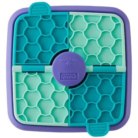 Outward Hound Lick N' Flip Dog Puzzle Toy – Purple, Small
