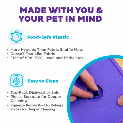 Outward Hound Lick N' Flip 舔舐慢食翻轉益智玩具（紫／S） 4