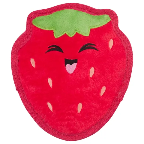 Outward Hound Tough Skinz Strawberry Dog Toy – Red, Medium