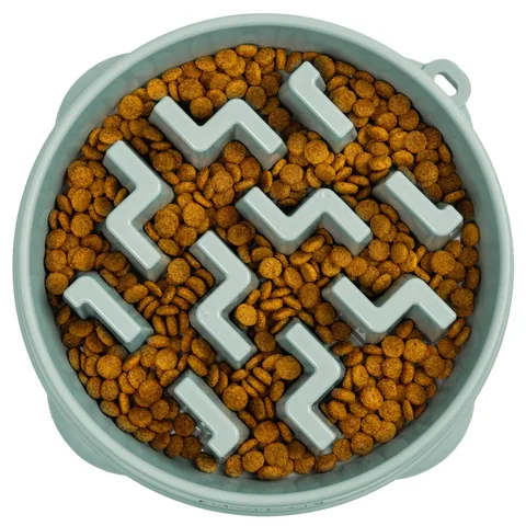 Outward Hound Fun Feeder Notch – Sage, Large