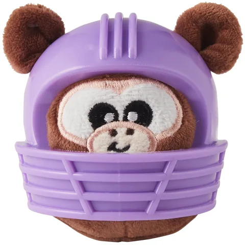 Outward Hound Helmet Headz Monkey Dog Toy – Multicolor, Small