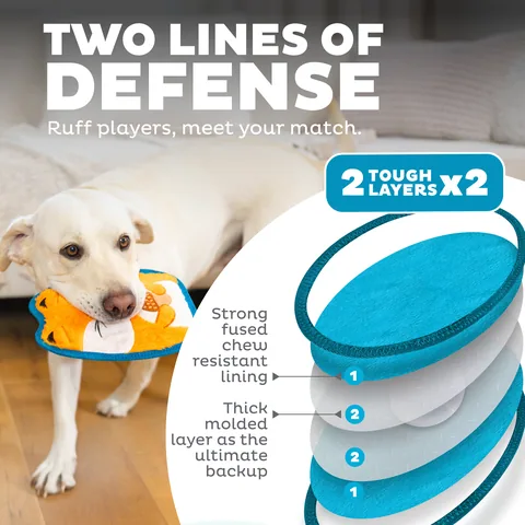 Outward Hound Tough Skinz 狐狸造型耐咬絨毛玩具（多色／M） 2