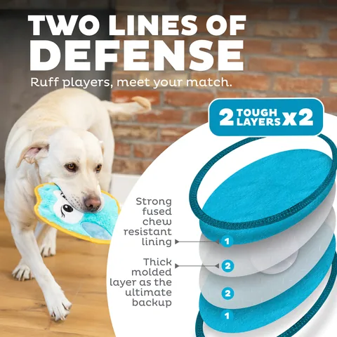 Outward Hound Tough Skinz Owl Dog Toy – Multicolor, Medium 2