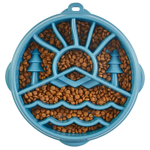 Outward Hound Fun Feeder Mountain – Blue, Large