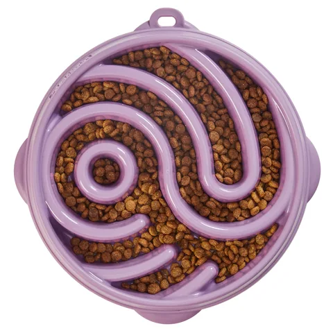 Outward Hound Fun Feeder Yin Yang – Purple, Large