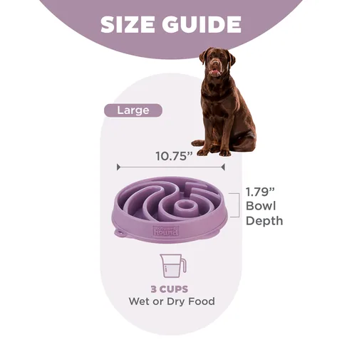 Outward Hound Fun Feeder Yin Yang 太極紋慢食碗（紫／L） 5