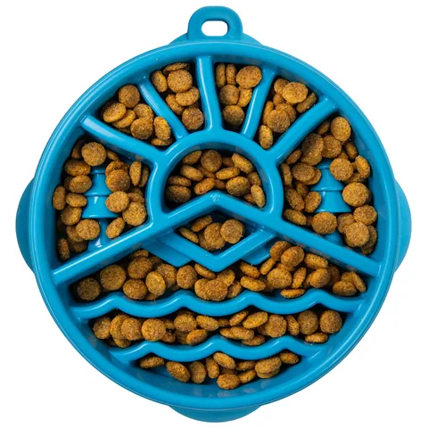Outward Hound Fun Feeder Mountain – Blue, Medium