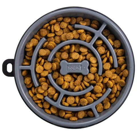 Outward Hound Fun Feeder Maze – Gray, Medium