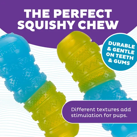 Outward Hound Gummiez Worm 狗狗蟲蟲潔牙零食玩具（多色） 3