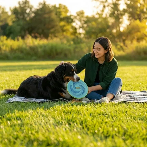 Outward Hound FlyFetch Disc 飛盤玩具（藍／M） 5