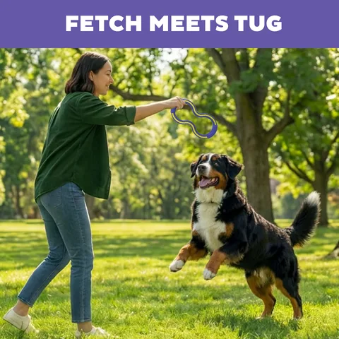 Outward Hound FlyFetch Tug 拔河玩具（紫／M） 4