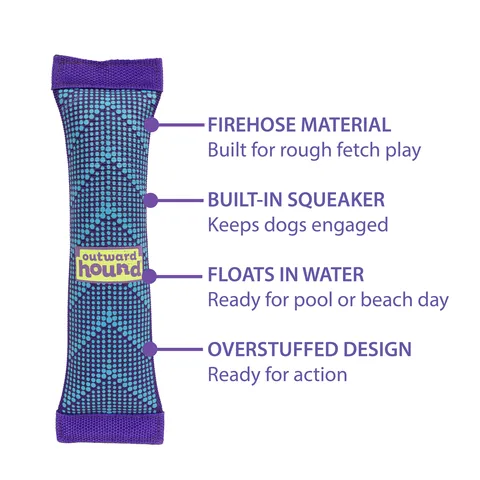Outward Hound FlyFetch Firehose Fetch 消防水帶你丟我撿玩具（紫／M） 3
