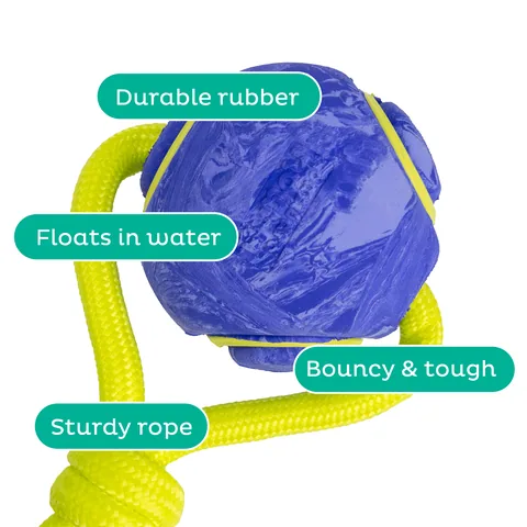 Outward Hound FlyFetch Ball Tug 拔河球玩具（紫／M） 3