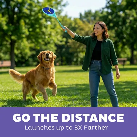 Outward Hound FlyFetch Disc Launcher 飛盤發射器（藍／M） 4