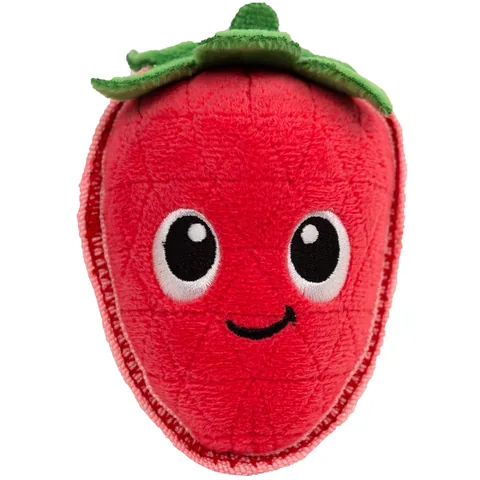Outward Hound Xtreme Seamz Strawberry Dog Toy – Red, Small