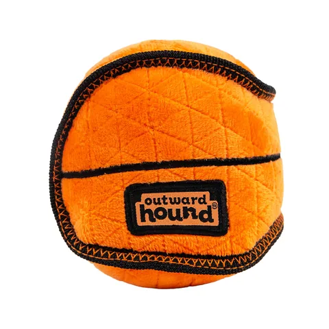 Outward Hound Xtreme Seamz Basketball Dog Toy – Orange, Small