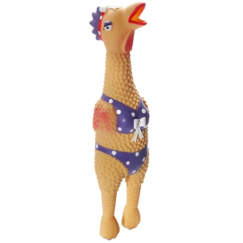 Outward Hound Squawkers Henrietta Dog Toy – Tan, Large