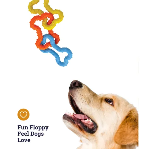 Petstages Mini Bone Tug 幼犬拉扯骨頭玩具（多色） 3