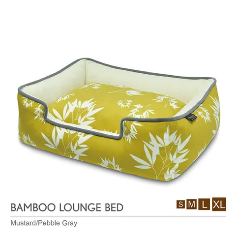 P.L.A.Y. Bamboo Lounge Bed 竹藝術四邊床 芥末黃 天空藍 S M L XL 2